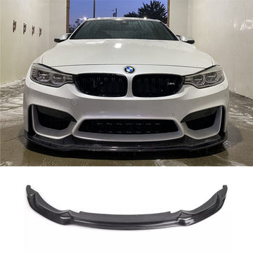 For 2015-2020 BMW F80 M3 F82 F83 M4 V Style Real Carbon Fibre Front Bumper Lip Splitter